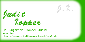 judit kopper business card